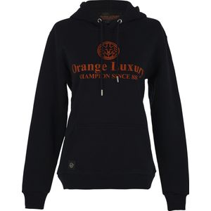 Orange Luxury Unisex Hoodie Navy Blue