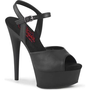 Pleaser - EXCITE-609 Sandaal met enkelband - US 6 - 36 Shoes - Zwart
