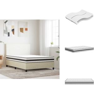 vidaXL Binnenveringmatras - Binnenveringmatrassen - Tweepersoonsmatras - Tweepersoons Matras - Binnenveringmatras middelhard 140x200 cm