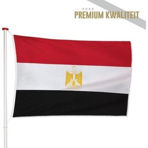 Egyptische Vlag Egypte 40x60cm - Kwaliteitsvlag - Geschikt voor buiten