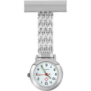 Fako® - Verpleegstershorloge - Zusterhorloge - Verpleegster Horloge - Metaal - Zilverkleurig