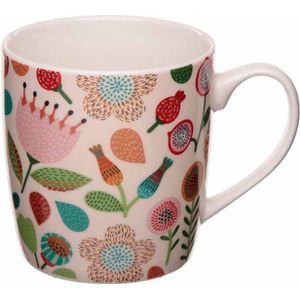Beker Bloemen en blaadjes