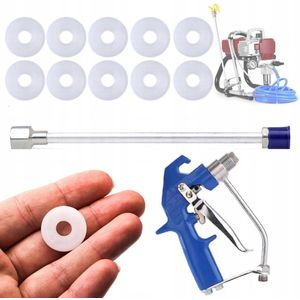 Rosfix 10x Seal voor verfspuitpistool 1st. + Lans voor verfspuitpistool 30cm + Verf- en plamuurpistool Zwarte Spuitbus BS500