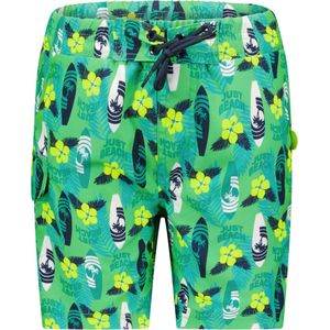 Just Beach Zwemshort Groen/Geel/Wit/Donkerblauw