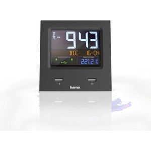 Digitale wekker met dubbele USB en snooze functie - Tijd, datum, temperatuur en luchtvochtigheid