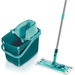Set Combi XL micro duo - rugvriendelijke wisser - 42 cm wisbreedte - 12 liter emmer - inclusief 2-vezel wisserovertrek mop and bucket set