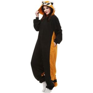Wasbeer Onesie maat L - Dieren onesie – Onesie volwassenen – Huispak