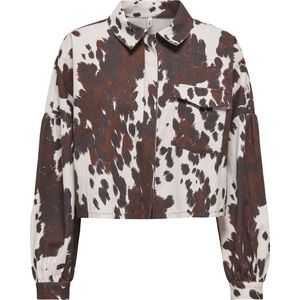 Only Blouse Onlcanny Ls Boxy Shirt Wvn 15358626 Chocolate Fondant Dames Maat - XL