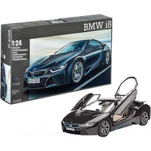 Zylo® Modelbouw Auto - Modelbouw Auto Bouwpakket - Modelbouwpakket - BMW i8 Auto 1:24 Schaal - 8x54x195cm - Zwart