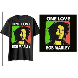 Bob Marley - One Love Heren T-shirt - S - Zwart
