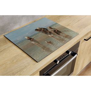 Inductiebeschermer - Kinderen der Zee - 65x50 cm - Inductiebeschermer - Inductie Afdekplaat Kookplaat - Inductie Mat - Anti-Slip - Keuken Decoratie - Keuken Accessoires