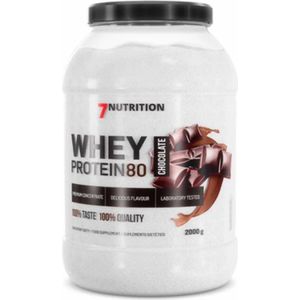 7Nutrition Whey Protein 80 - Protein poeder zonder toegevoegd suiker - Eiwitshake - 2000g - 57 servings - Chocolade
