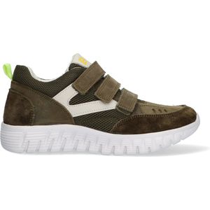 Braqeez 422431-169 Jongens Lage Sneakers - Groen - Nubuck - Klittenband