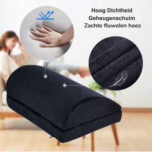 DD Voetensteun Bureau - Voetensteun - Voetenbankje Bureaur - Extra Comfortabel - Anti Slip - Zwart