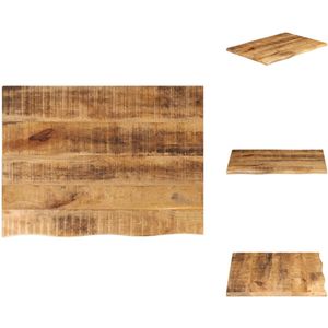 vidaXL Tafelblad - Tafelbladen - Vervangend Tafelblad - Meubelpaneel - Tafelblad met natuurlijke rand 90x60x2,5 cm massief mangohout