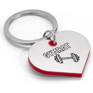 Akyol - gym rat sleutelhanger hartvorm - Sport - familie vrienden - cadeau