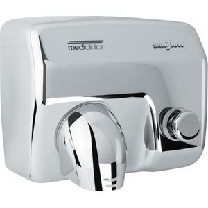 Mediclinics | Handendroger | Drukknop | Hoogglans | 2250 Watt | Staal