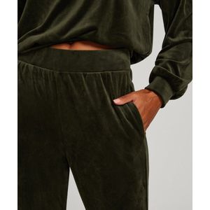 Hunkemöller Tall Joggingbroek Velours Groen XS