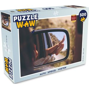 Puzzel Auto - Spiegel - Voeten - Legpuzzel - Puzzel 500 stukjes