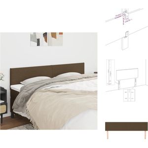 vidaXL Hoofdeind - Donkerbruin - Polyester/stof - 160 x 5 x 78/88 cm - Verstelbare hoogte - Duurzaam en comfortabel - 2 x hoofdeind - vidaXL - Bedonderdeel