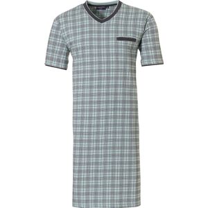 Pastunette for Men - Modern Check - Nachthemd - Groen/Grijs - Maat S