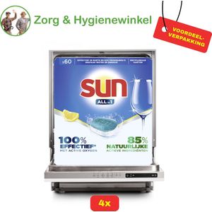 4x - Sun Vaatwastabletten Citroen 60 stuks - Voordeelverpakking!