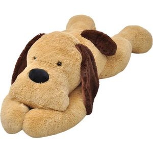 vidaXL Knuffelbeest hond 160 cm pluche bruin