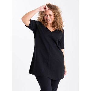 Je m'appelle Travelstof Top - Dames - Zwart - Maat 52