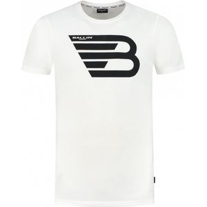 Ballin Amsterdam - Heren Slim fit T-shirts Crewneck SS - Off White - Maat XXL