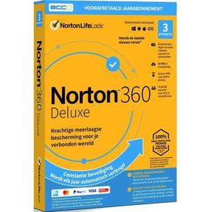 Norton antivirus 360 Deluxe 25GB - 1 jaarlicentie - 3 devices