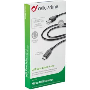 Cellular Line Laad+Datakabel Micro Usb 2m