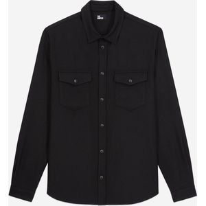 The Kooples BLACK FLANNEL SHIRT Maat L