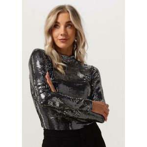 Minus Jilana High Neck Long Sleeve Top Tops & T-shirts Dames - Shirt - Zilver - Maat 34