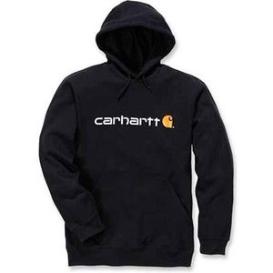 Signature Logo Hooded Sweatshirt Black Heren XXL