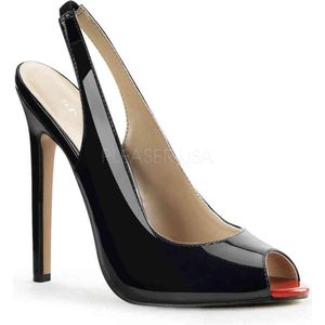 EU 39 = US 9 | SEXY-08 | 5 Heel Slingback Peep Toe Pump