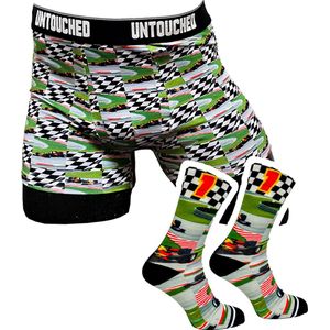 Untouched boxershort heren - heren ondergoed boxershorts - cadeau voor man - duurzaam - Formule 1 M Sokken 39 42