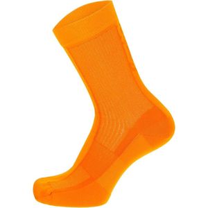 Santini Fietssokken zomer Fluo Oranje Heren - Cubo Light Summer Socks Flashy Orange - XS/S