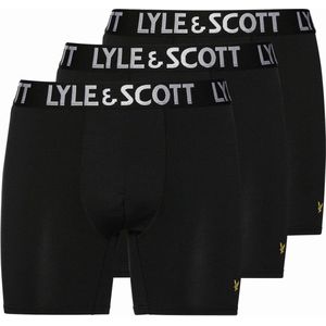 Lyle & Scott - Heren Onderbroeken Elton 3-Pack Boxers - Zwart - Maat XL