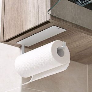 Keukenrolhouder - zelfklevend - muurbevestiging - wit