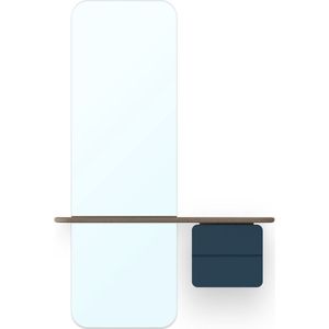 Umage One More Look spiegel petrol blue - met houten kastje