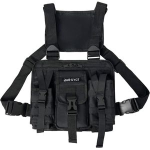 Tactische Pouch Bag voor Mannen en Vrouwen - Hardloopvest Sport Borsttas Zwart Modieus