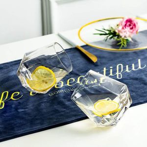 Diamant Whiskeyglazen Set van 2 - Gekantelde Glazen - 300ml - Modern Glaswerk voor Bourbon en Meer