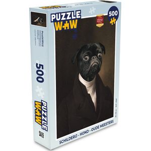 Puzzel Schilderij - Hond - Oude meesters - Legpuzzel - Puzzel 500 stukjes