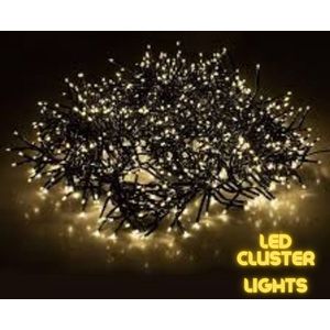Cluster/decoratie verlichting - 768 LED lampjes - Witte lichtjes - Kunststof - 450 cm lampjes / 800 cm snoer - Decoratie- Verlichting - voor binnen en buiten