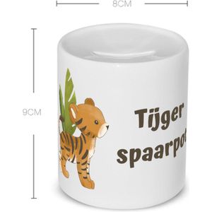 Akyol - tijger spaarpot Spaarpot - Tijger - dieren liefhebbers - leuke cadeau voor iemand die van houdt van tijgers - verjaardagscadeau - kado - gift - 350 ML inhoud