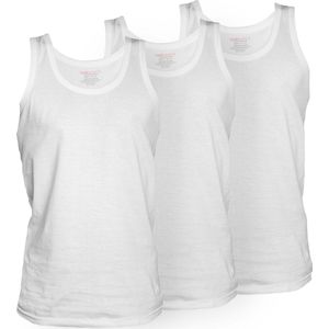 TimBasics - 100% Katoen - Heren Onderhemd - 3-Pack - Wit - XXL - Tanktop heren - Onderhemden heren
