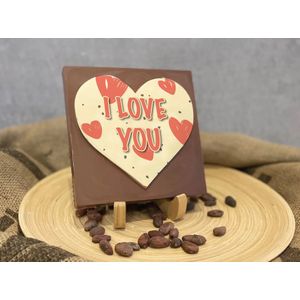 Chocolade Hart van Chocolade | Valentijn cadeau | I Love You chocola | Ik hou van jou kado