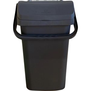 Mari afvalbak 40 liter - afvalemmer - grijs - afvalscheiden restafval - rest - sorteer afvalbak - sorteer bak