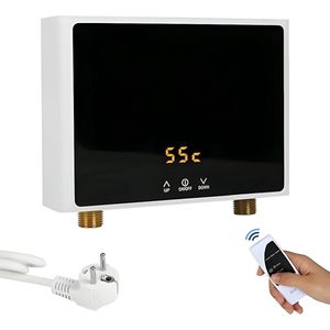 Doorstroomverwarmer - Doorstroomboiler – Doorstroom Boiler voor Douche - Elektrisch - 5500W - LED-Scherm - Wit