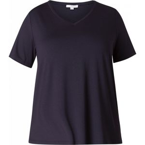 BASE LEVEL CURVY Alba T-Shirts - Dark Blue - maat 0(46)